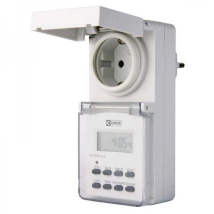 Interruptor horário digital de exterior IP44 SCHUKO