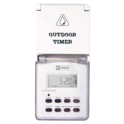Interruptor horário digital de exterior IP44 SCHUKO