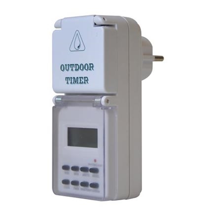 Interruptor horário exterior digital semanal 16A/230V IP44 200 mAh