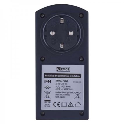 Interruptor horário exterior mecânico SCHUKO IP44