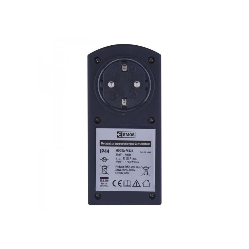 Interruptor horário exterior mecânico SCHUKO IP44