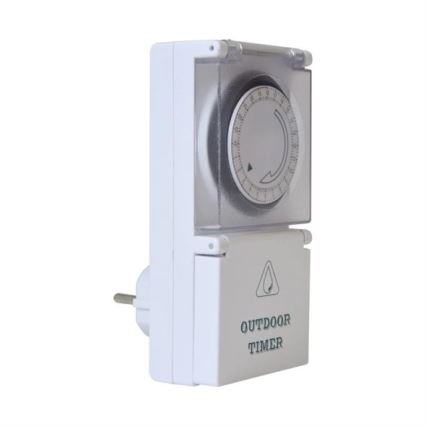 Interruptor mecânico exterior com temporizador diário 16A/230V IP44
