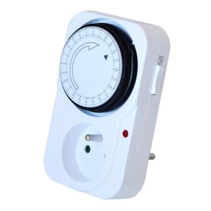Interruptor temporizador mecânico diário 16A/230V