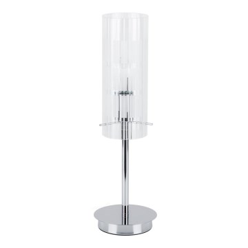 ITALUX - Candeeiro de mesa MAX 1xE27/60W/230V cromado brilhante/transparente