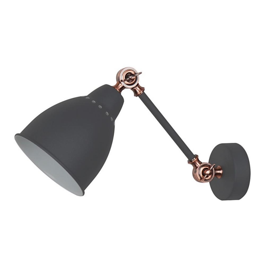 ITALUX - Candeeiro de parede SONNY 1xE27/60W/230V antracite