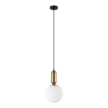 ITALUX - Candeeiro de teto suspenso ALDEVA 1xE27/40W/230V diâmetro 20 cm preto/bronze
