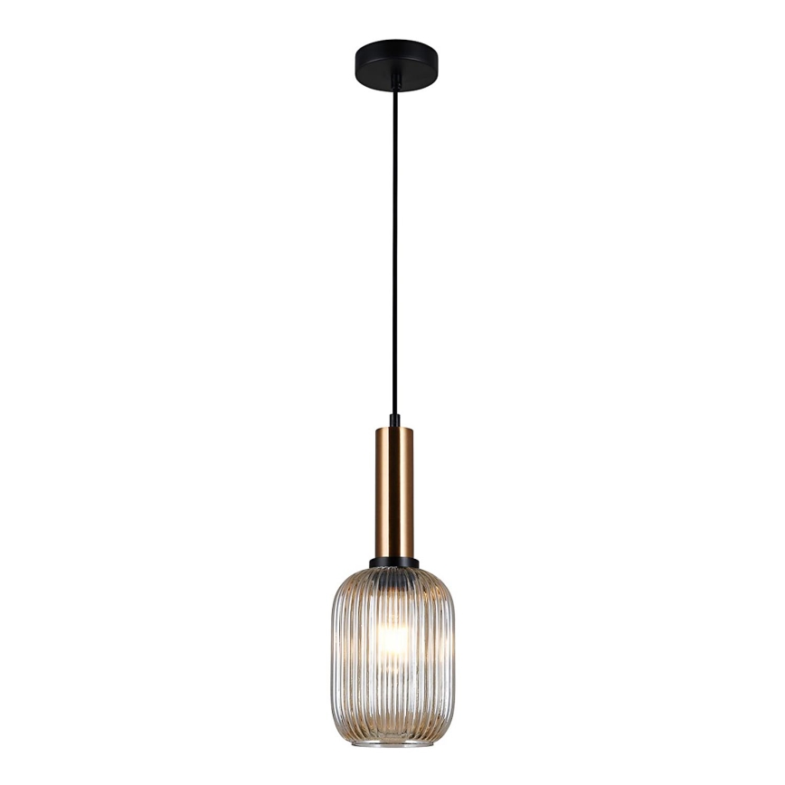 ITALUX - Candeeiro de teto suspenso ANTIOLA 1xE27/40W/230V diâmetro 15 cm bronze