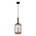 ITALUX - Candeeiro de teto suspenso ANTIOLA 1xE27/40W/230V diâmetro 20 cm bronze