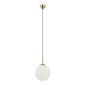 ITALUX - Candeeiro de teto suspenso DEORE 1xE27/40W/230V diâmetro 25 cm bronze