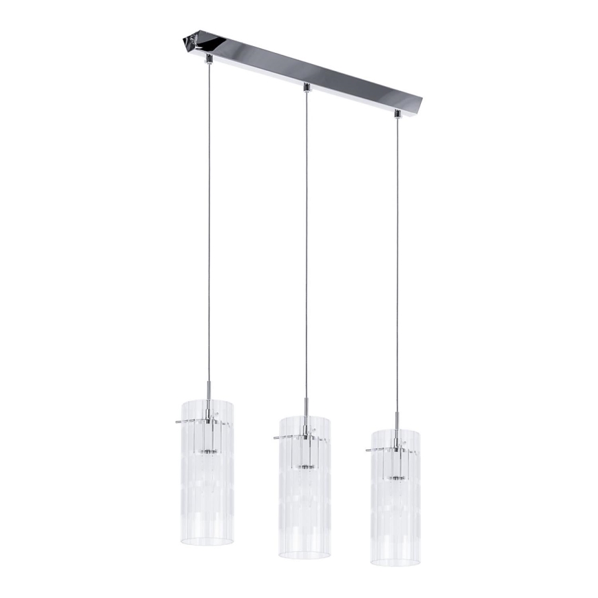 ITALUX - Candeeiro suspenso MAX 3xE27/60W/230V cromado brilhante/transparente