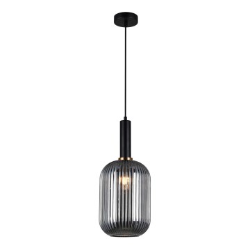 ITALUX - Candelabro suspenso ANTIOLA 1xE27/40W/230V diâmetro 20 cm preto