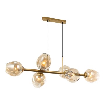 ITALUX - Candelabro suspenso BORGO 6xE27/40W/230V dourada
