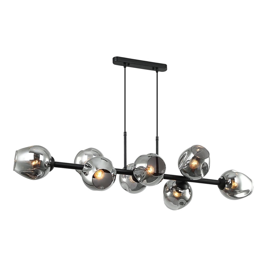 ITALUX - Candelabro suspenso BORGO 8xE27/40W/230V preto