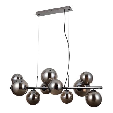 ITALUX - Candelabro suspenso CANELLO 10xG9/5W/230V preto