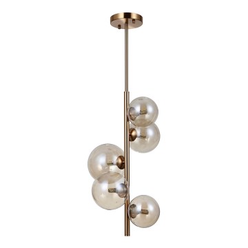 ITALUX - Candelabro suspenso CANELLO 5xG9/5W/230V latão