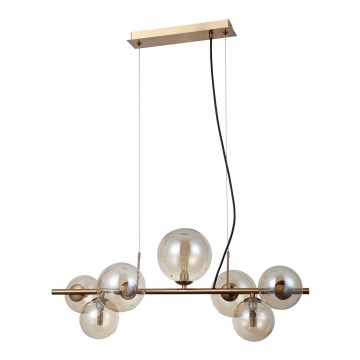 ITALUX - Candelabro suspenso CANELLO 7xG9/5W/230V latão