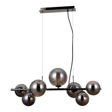 ITALUX - Candelabro suspenso CANELLO 7xG9/5W/230V preto