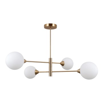 ITALUX - Candelabro suspenso EVORA 4xG9/5W/230V latão