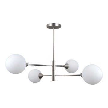 ITALUX - Candelabro suspenso EVORA 4xG9/5W/230V níquel