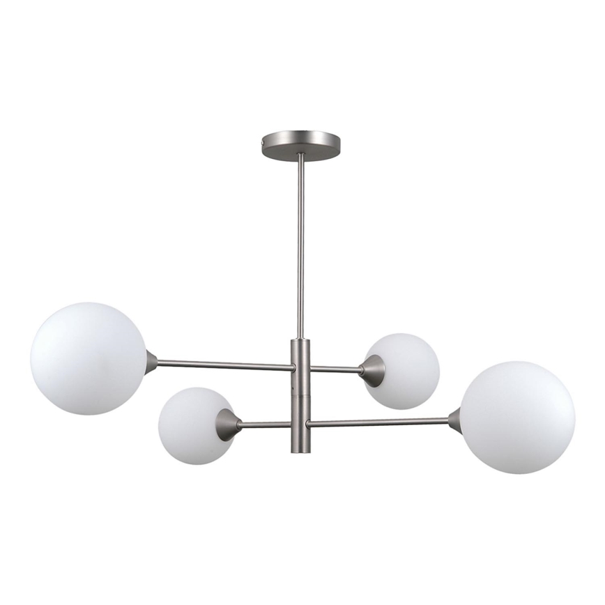 ITALUX - Candelabro suspenso EVORA 4xG9/5W/230V níquel