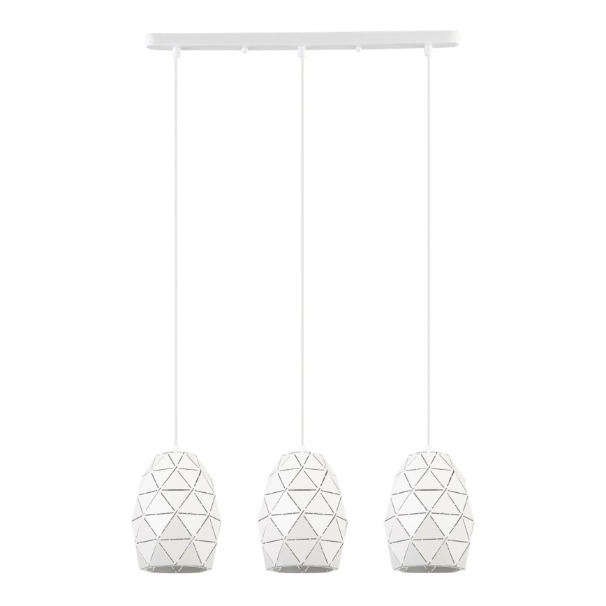 ITALUX - Candelabro suspenso HARLEY 3xE27/40W/230V branco