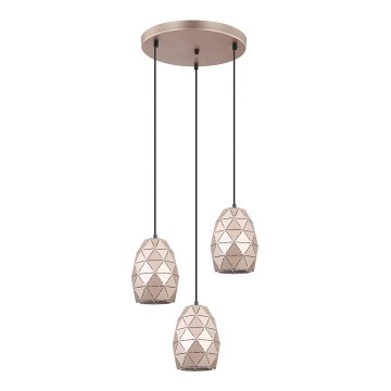 ITALUX - Candelabro suspenso HARLEY 3xE27/40W/230V Rosa dourado