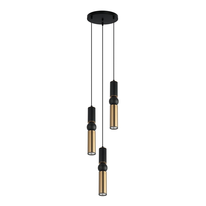 ITALUX - Candelabro suspenso ISIDORA 3xGU10/25W/230V preto/bronze