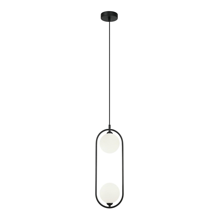 ITALUX - Candelabro suspenso LUPUS 2xG9/25W/230V preto