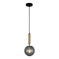 ITALUX - Candelabro suspenso RAVENA 1xE27/5W/230V preto/latão