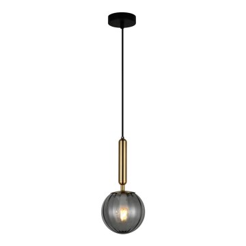 ITALUX - Candelabro suspenso RAVENA 1xE27/5W/230V preto/latão