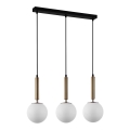 ITALUX - Candelabro suspenso RAVENA 3xE27/10W/230V preto/dourada