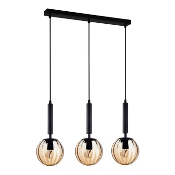 ITALUX - Candelabro suspenso RAVENA 3xE27/10W/230V preto