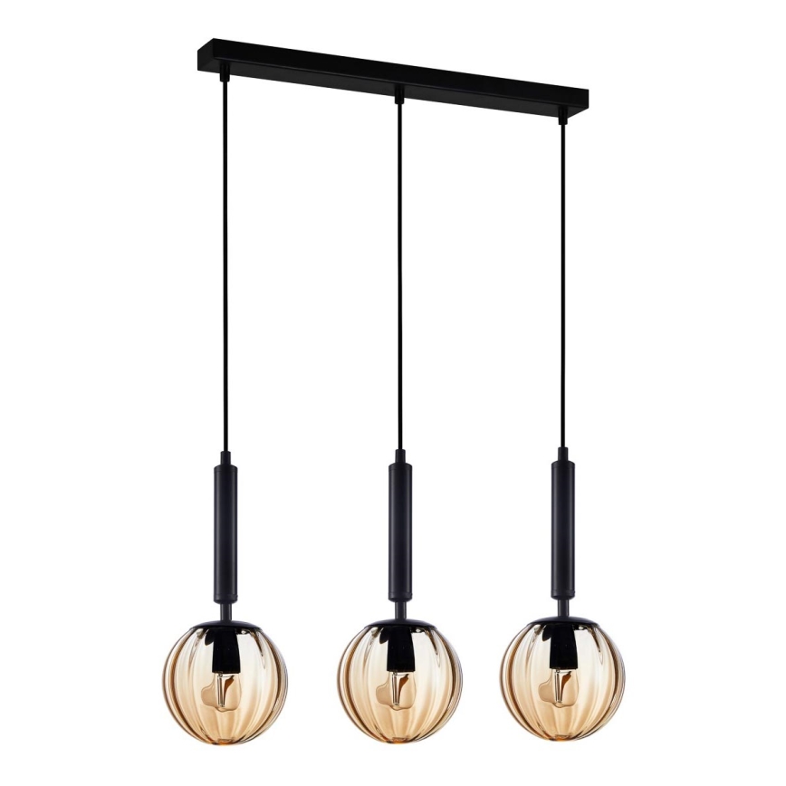 ITALUX - Candelabro suspenso RAVENA 3xE27/10W/230V preto