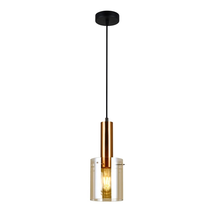 ITALUX - Candelabro suspenso SARDO 1xE27/40W/230V preto/latão