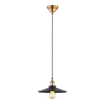 ITALUX - Candelabro suspenso VERDA 1xE27/40W/230V diâmetro 26 cm preto