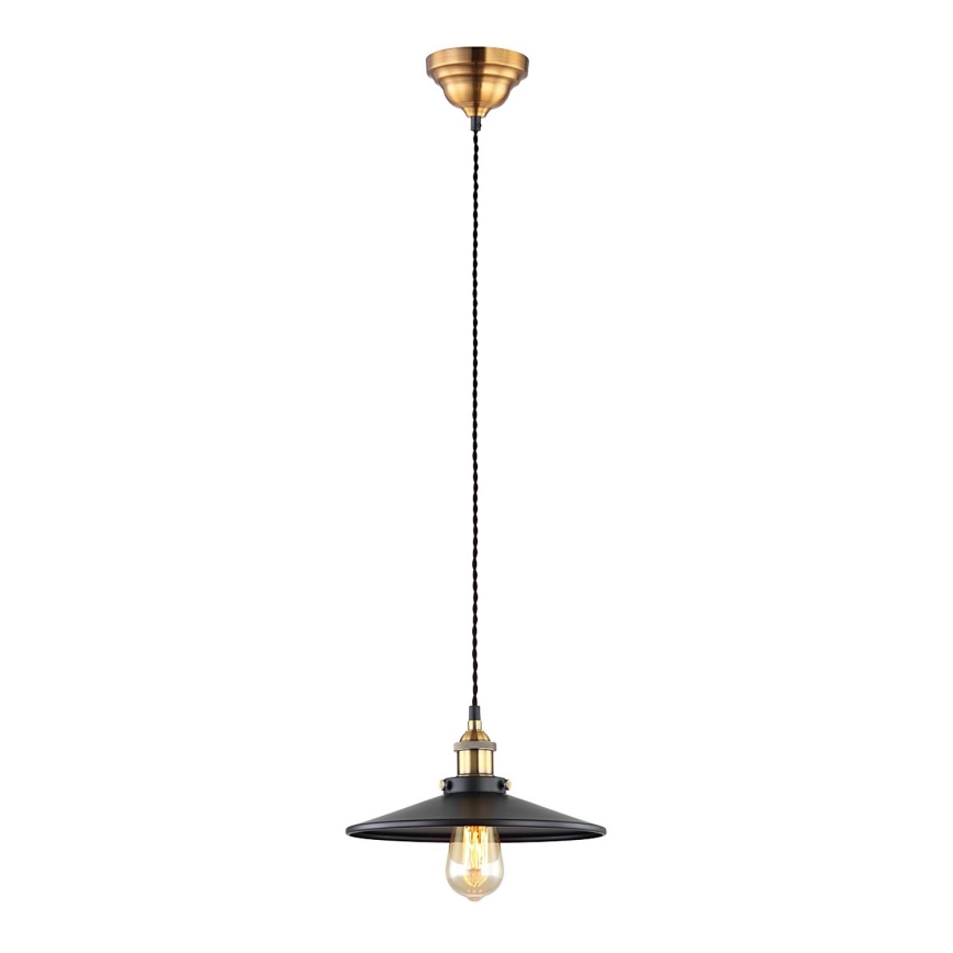 ITALUX - Candelabro suspenso VERDA 1xE27/40W/230V diâmetro 26 cm preto