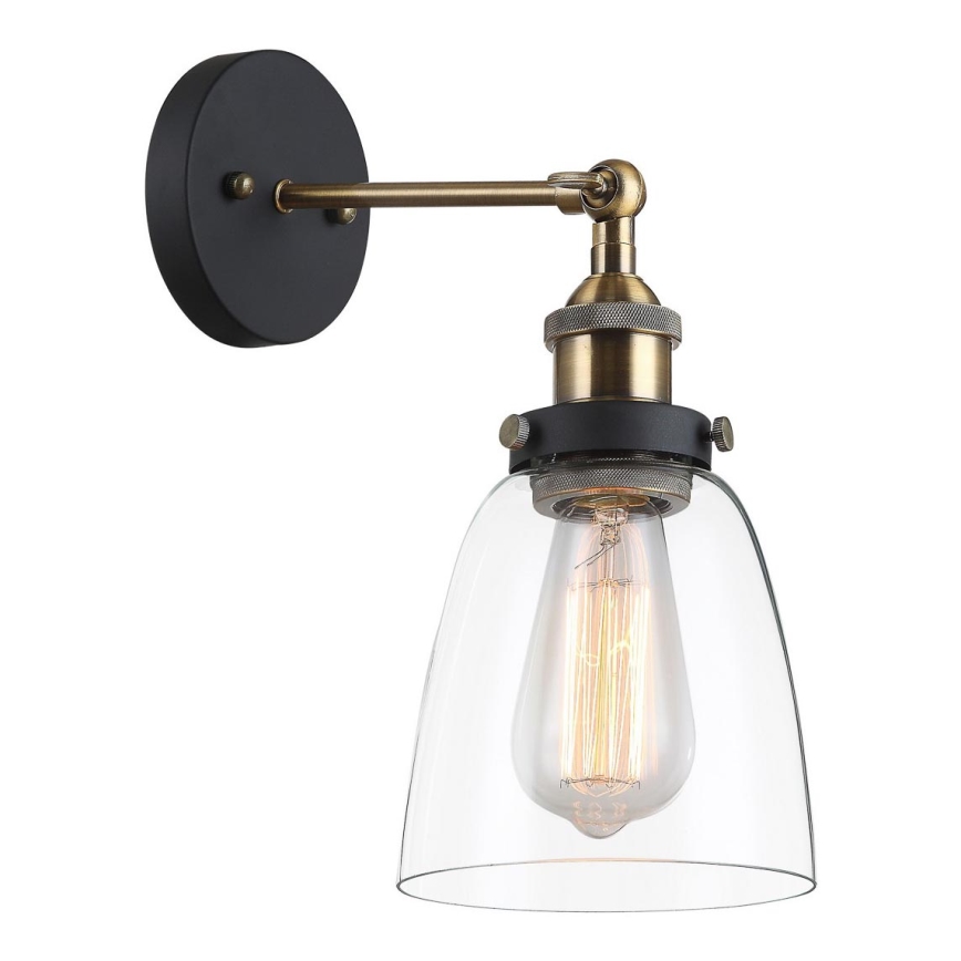 ITALUX - Iluminação de parede FRANCIS 1xE27/40W/230V preto/dourada