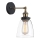 ITALUX - Iluminação de parede FRANCIS 1xE27/40W/230V preto/dourada
