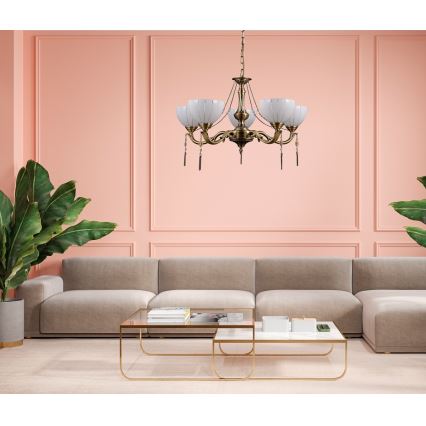 ITALUX - Candelabro suspenso BAXIO 5xE27/60W/230V