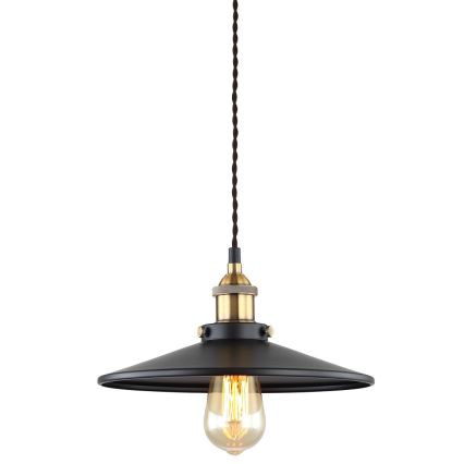 ITALUX - Candelabro suspenso VERDA 1xE27/40W/230V diâmetro 26 cm preto