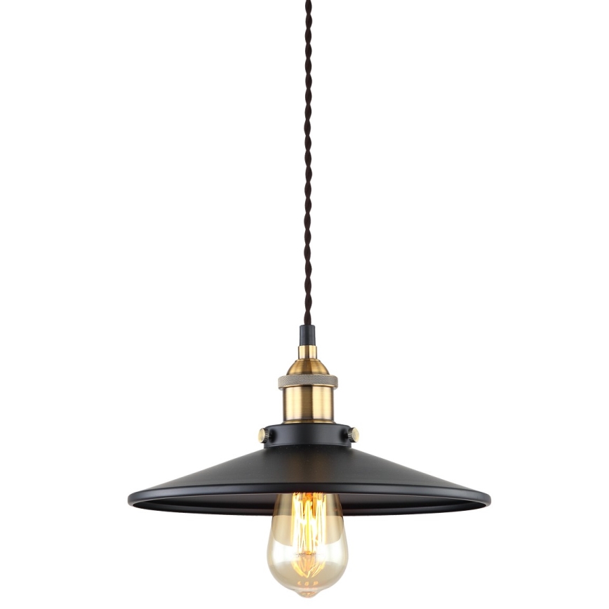 ITALUX - Candelabro suspenso VERDA 1xE27/40W/230V diâmetro 26 cm preto