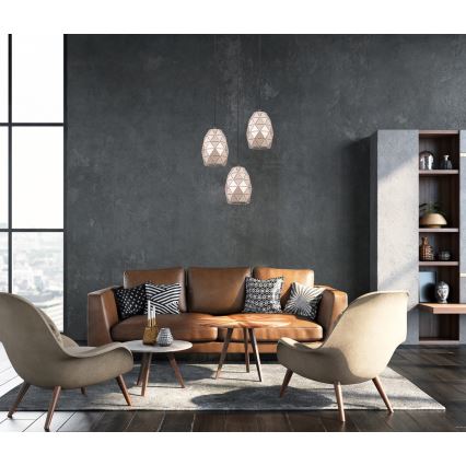 ITALUX - Candelabro suspenso HARLEY 1xE27/40W/230V Rosa dourado
