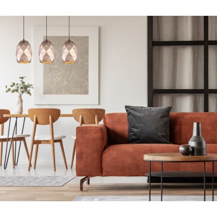 ITALUX - Candelabro suspenso HARLEY 3xE27/40W/230V Rosa dourado