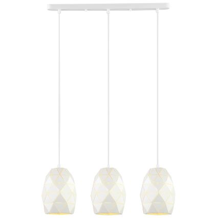 ITALUX - Candelabro suspenso HARLEY 3xE27/40W/230V branco