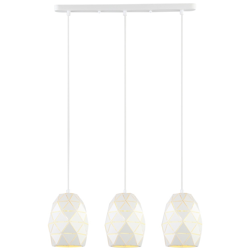 ITALUX - Candelabro suspenso HARLEY 3xE27/40W/230V branco