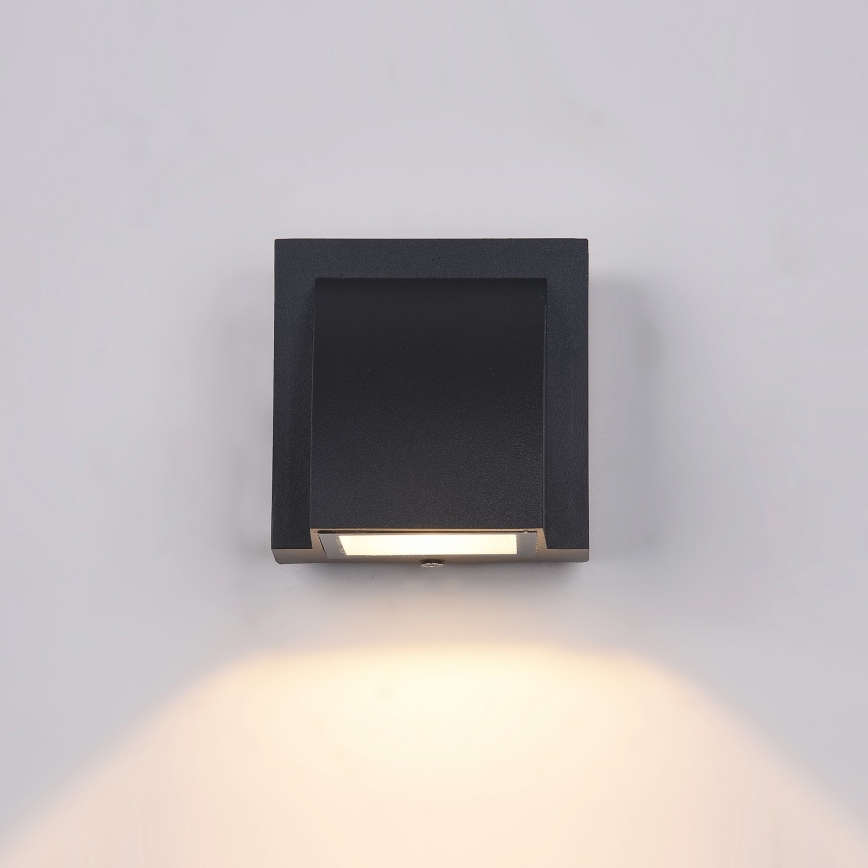 ITALUX - Iluminação de parede exterior LED EDGAR LED/3W/230V IP54 3000K preto