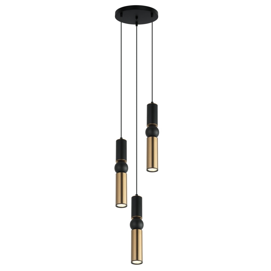 ITALUX - Candelabro suspenso ISIDORA 3xGU10/25W/230V preto/bronze