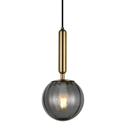 ITALUX - Candelabro suspenso RAVENA 1xE27/5W/230V preto/latão