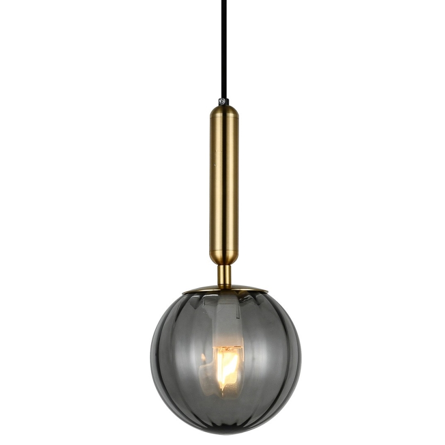 ITALUX - Candelabro suspenso RAVENA 1xE27/5W/230V preto/latão