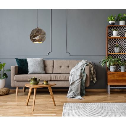 ITALUX - Candelabro suspenso PALERMO 1xE27/40W/230V diâmetro 32 cm antracite